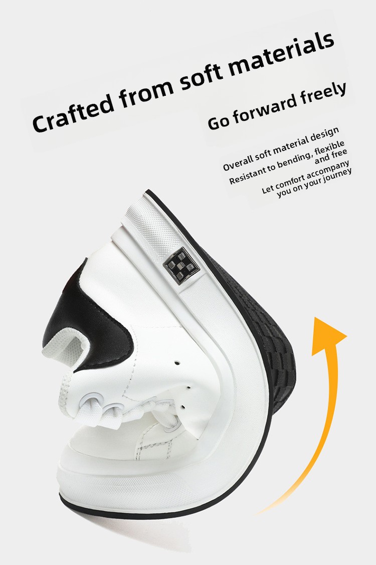 Men Classic White Black Heel Platform Sneakers Casual Leather Skate Board Shoes Unise_vogvips.com