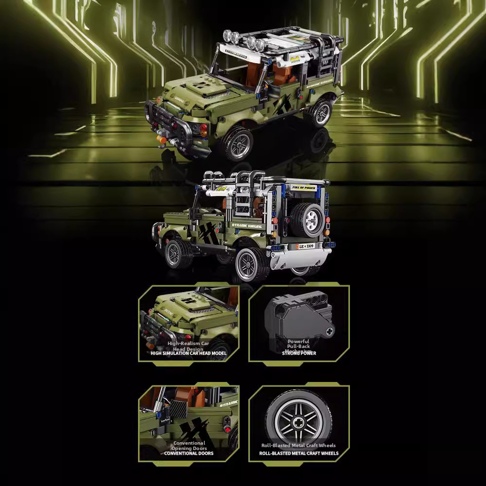 Kompatibles großes Offroad-SUV-Technologie-Automodell-Baustein-Kinderspielzeug-Geburtstagsgeschenk_voghion.com