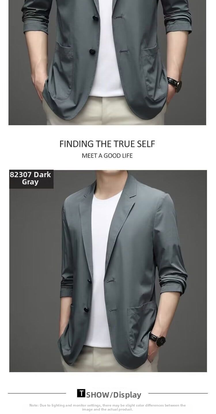 Blazer décontracté léger pour homme pour printemps été bureau_voghion.com