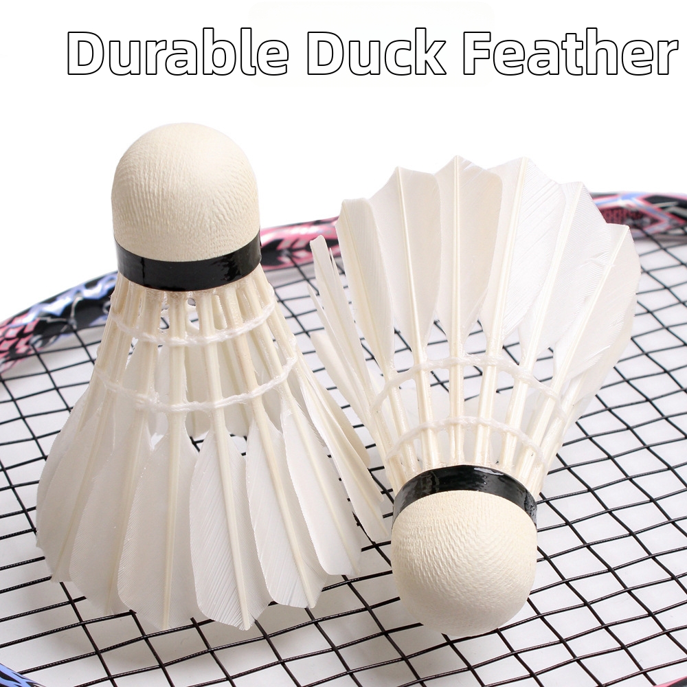 Durable Badminton Shuttlecocks Full Round Duck Feathers For Competitions Indoor Outdoor Training_voghion.com
