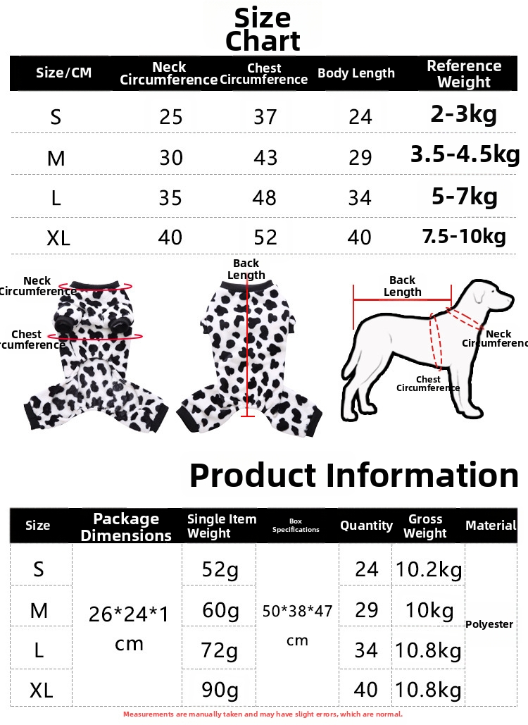 Pyjama chaud pour chien à pois et rayures sweat à capuche_voghion.com