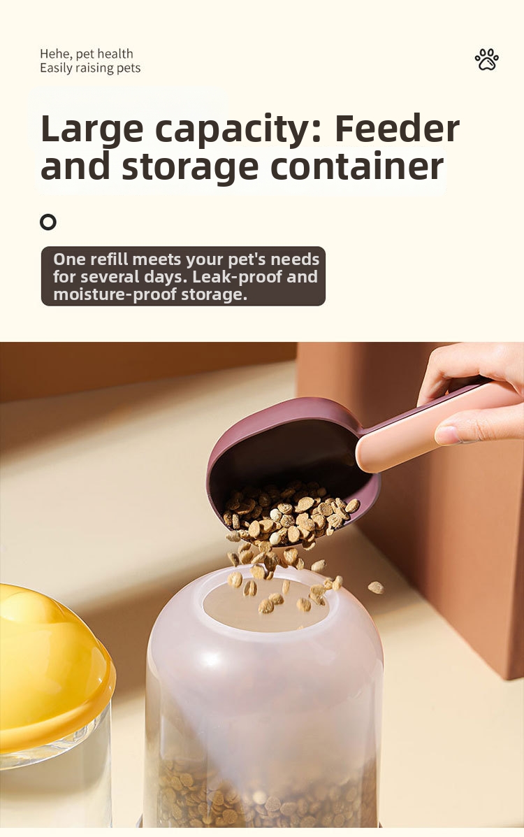 Automatic Cat Feeder And Water Dispenser Cloud Shape For Pets_voghion.com