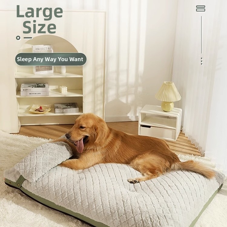 Thickened Dog Bed for Large Dogs Winter Warm And Comfortable Sleeping Area Suitable for All Seasons Ideal for Golden Retrievers_voghion.com