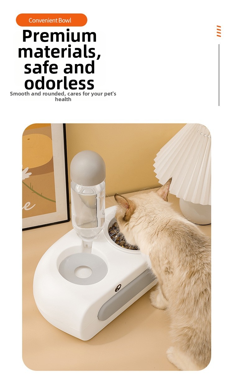 Doppelnapf Für Katzen Mit Automatischem Wasserspender_voghion.com