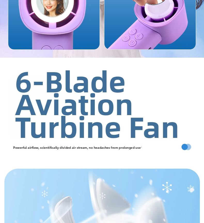 Portable Handheld Fan Usb Rechargeable Mini Desktop Fan For Outdoor_voghion.com