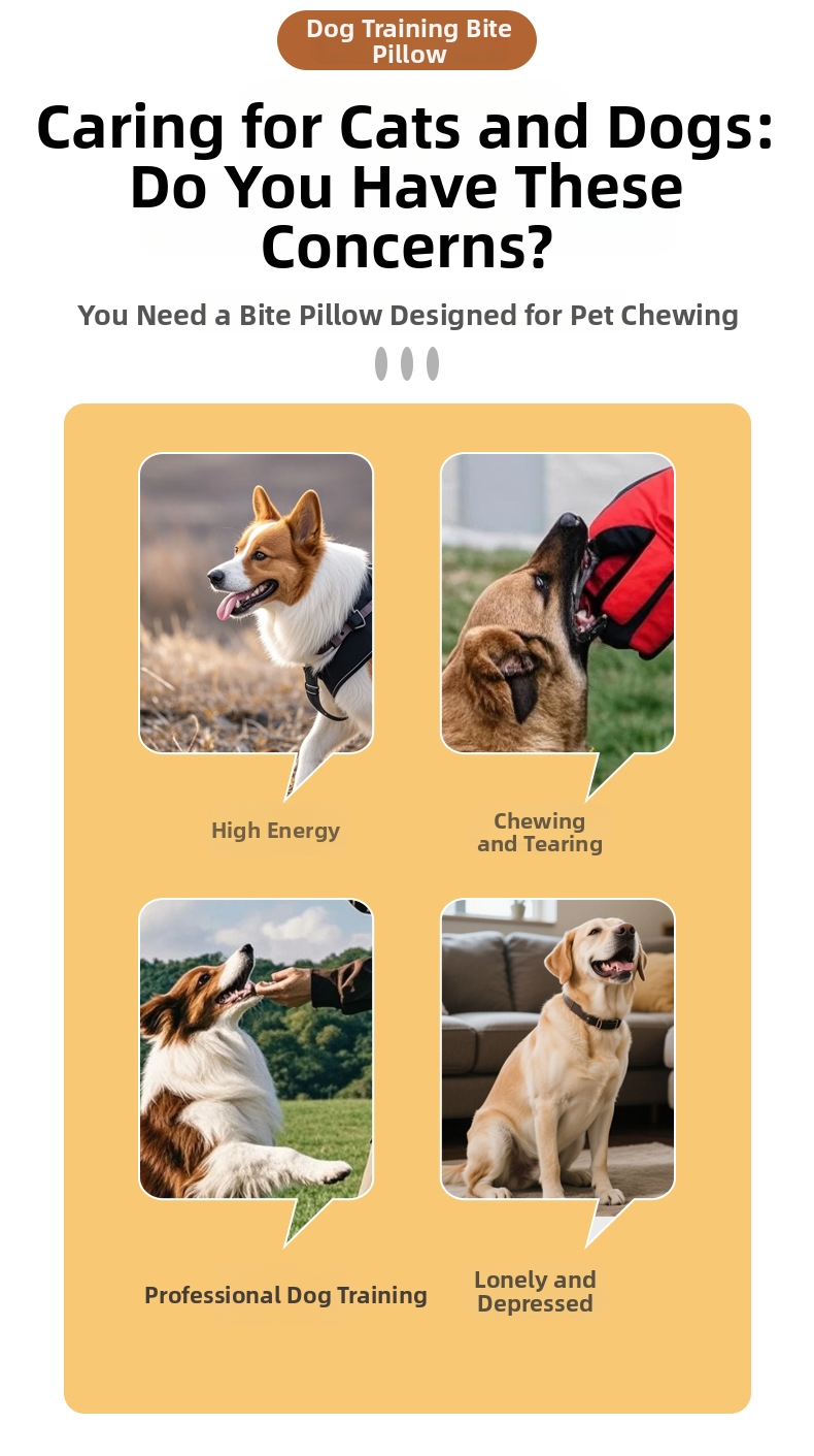 Dog Training Bite Pillow Tear Resistant Suede Agility Equipment_voghion.com
