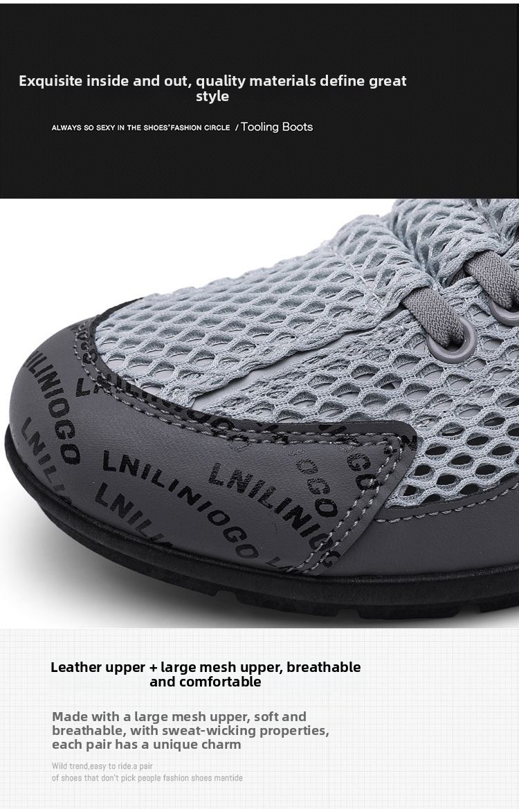Baskets de sport homme été 2025 en maille respirante, décontractées et légères, chaussures de course blanches et noires à lacets Corkshoes_voghion.com