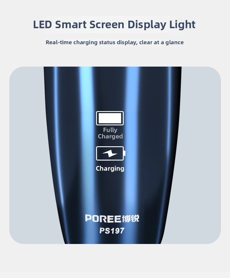 Electric Shaver For Men Rechargeable Fully Washable Three Head_voghion.com