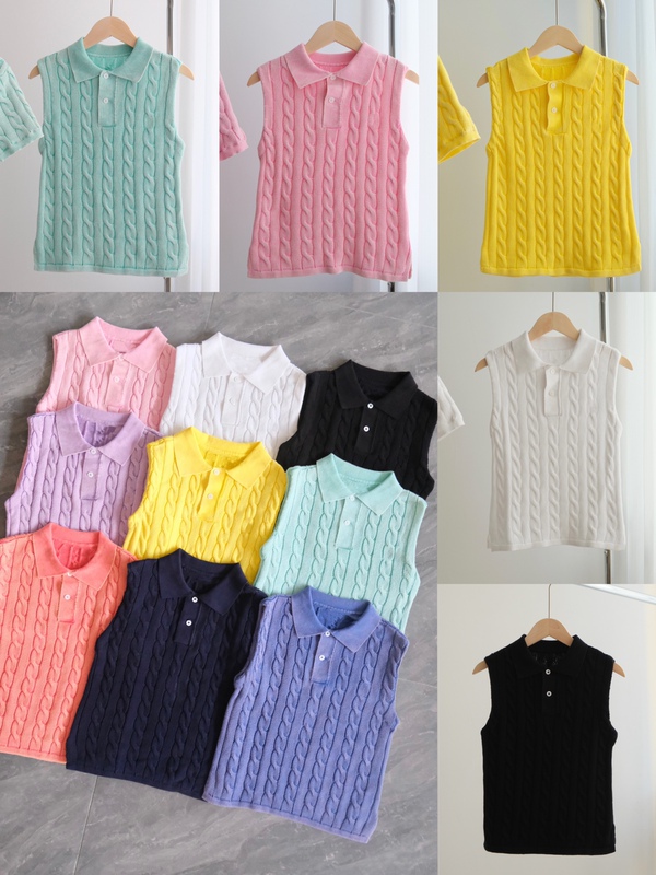 2023 new Zheng Xiujing same style classic cotton and linen flower embroidered washed distressed sleeveless sweater vest vest for women