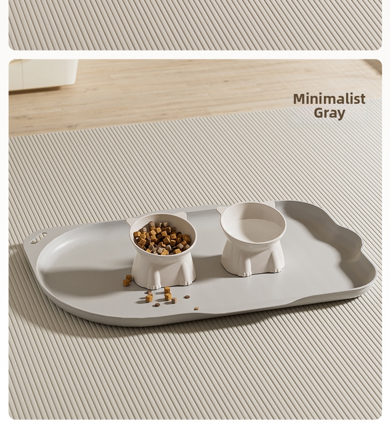 Alfombrilla antideslizante impermeable para comederos de gatos_voghion.com