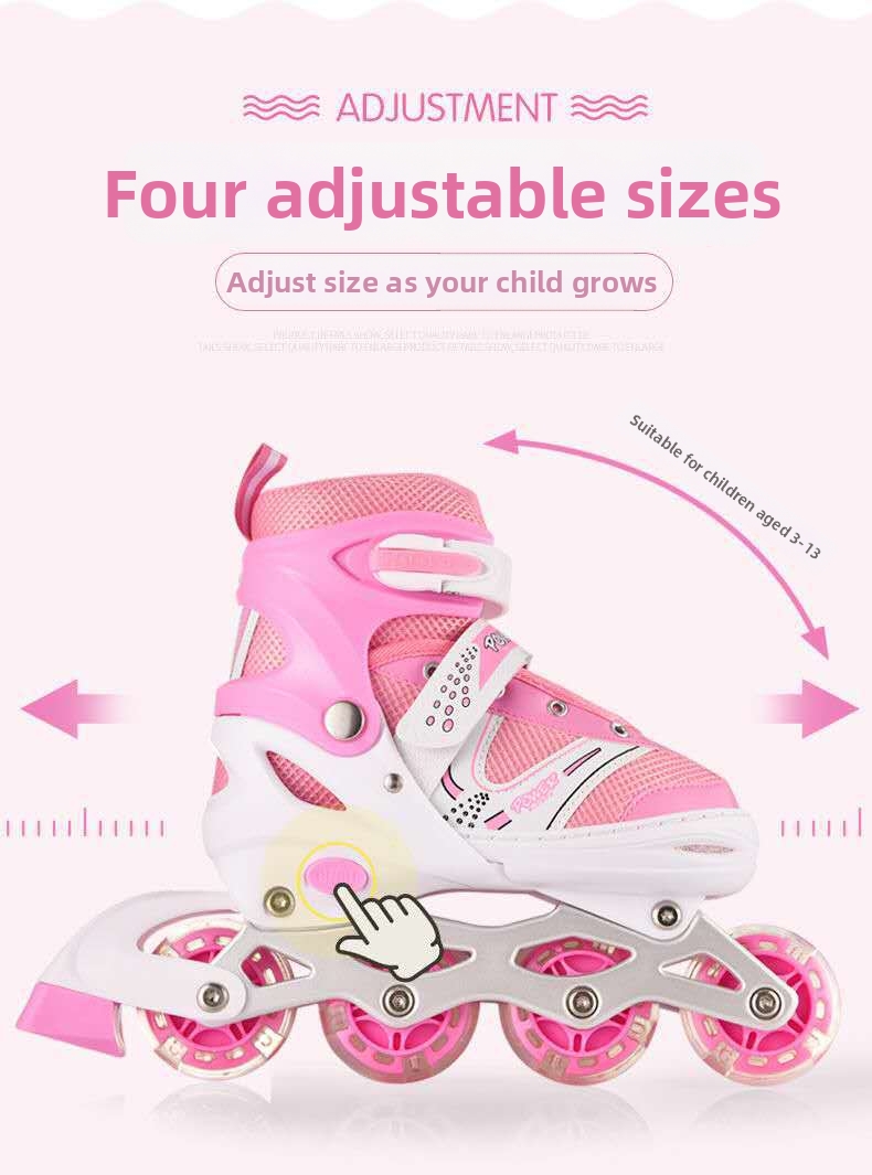 Patins à roulettes pour enfants garçons et filles avec roues lumineuses_voghion.com