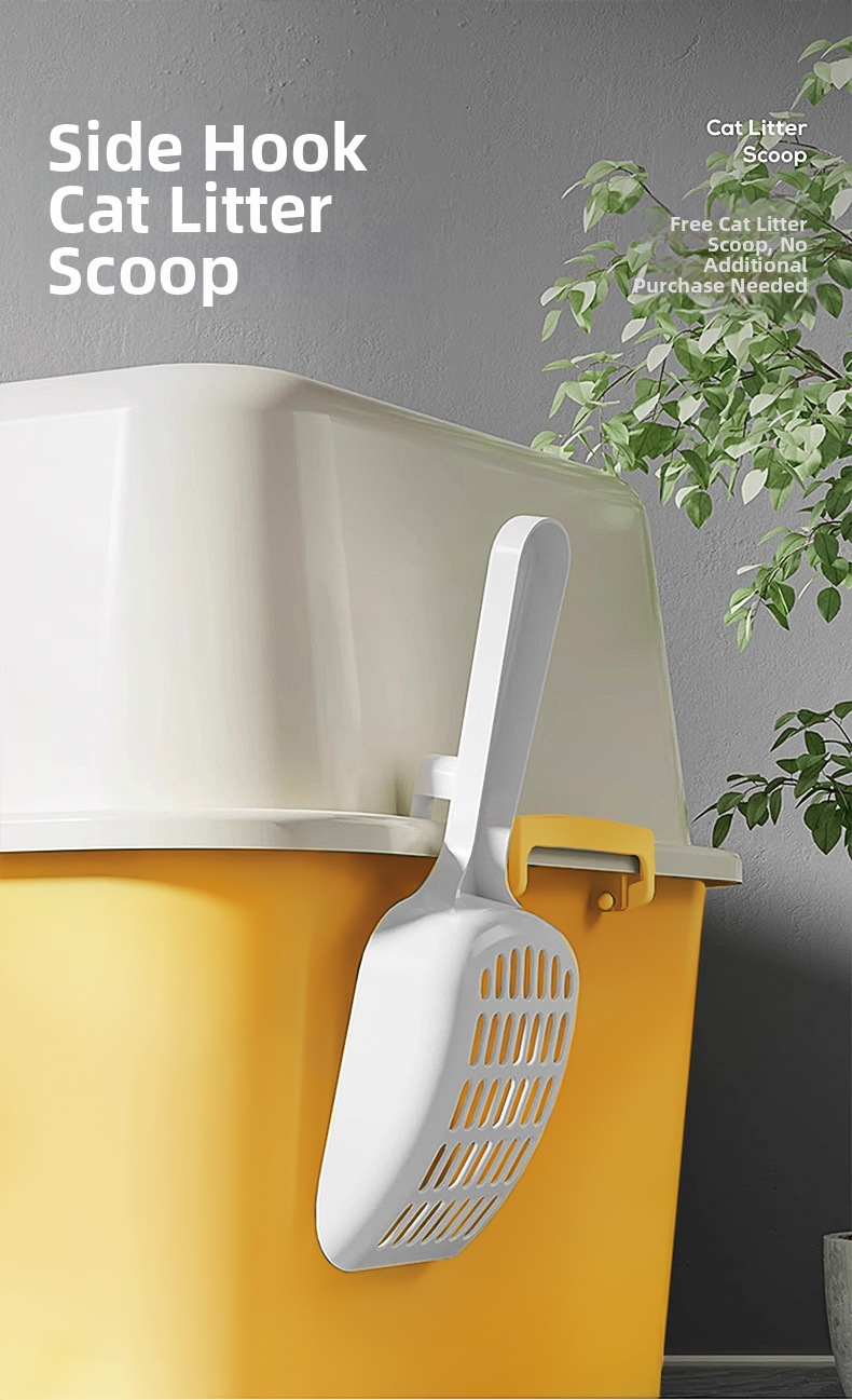 Large Enclosed Cat Litter Box With Splash And Odor Protection_voghion.com