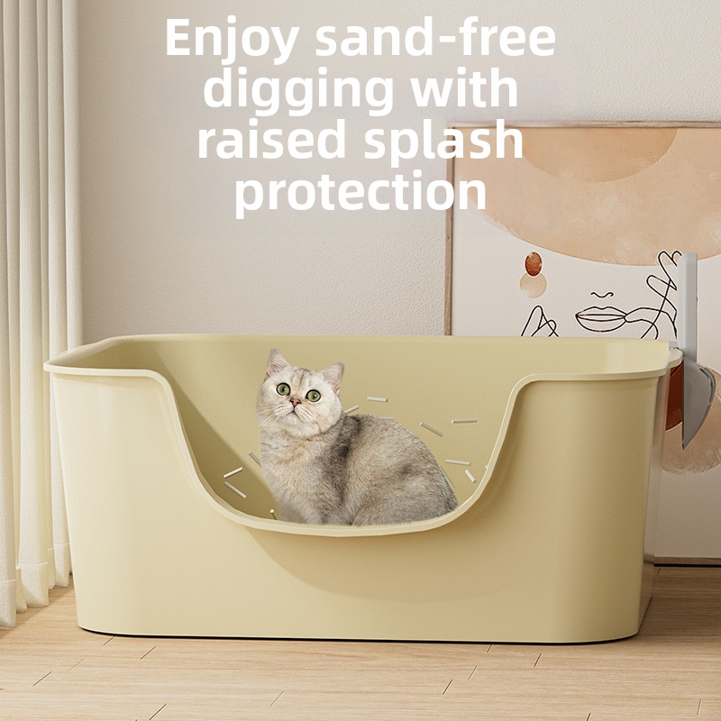 Extra Large Anti Pulling Semi Enclosed Cat Litter Box Pet Toilet Supplies For Cats_voghion.com