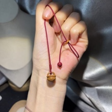 天然桃核桃木婴儿桃篮压惊宝宝红绳手链编织手绳本命年女闺蜜情侣