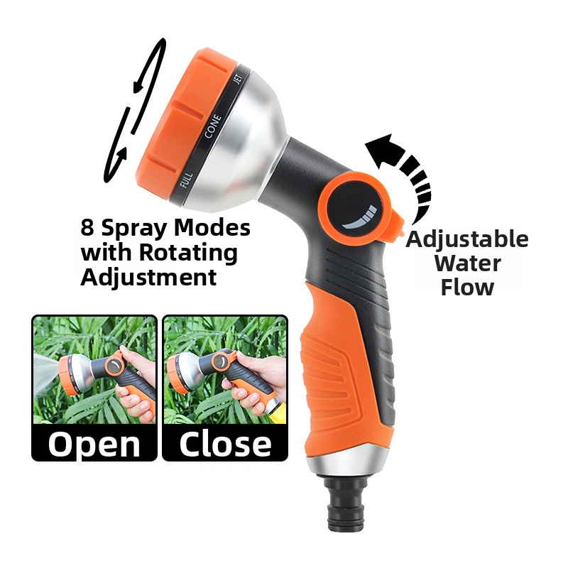 Automatische telescopische waterslang voor hogedrukreiniging in de tuin, hogedrukspuit voor thuisgebruik, autowassen en bloemen besproeien._voghion.com