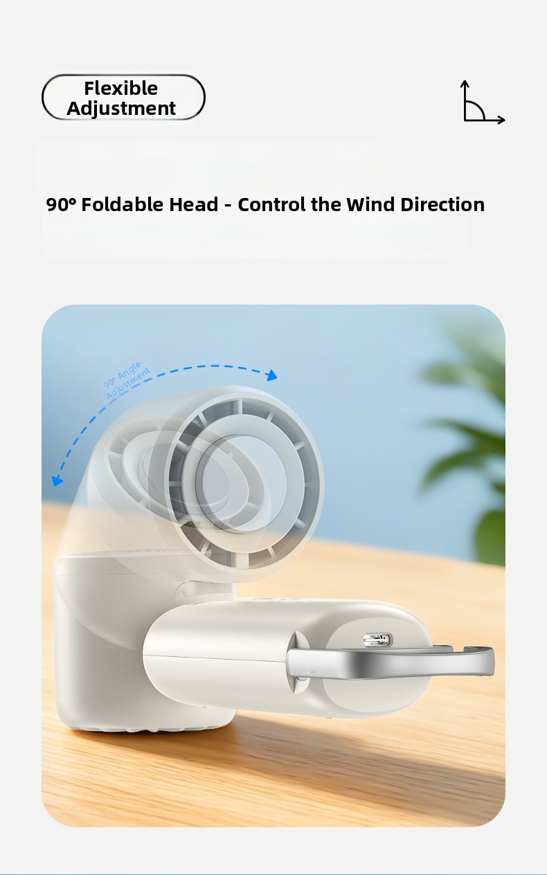 Portable Usb Handheld Fan With Digital Display For Quiet Cooling_voghion.com