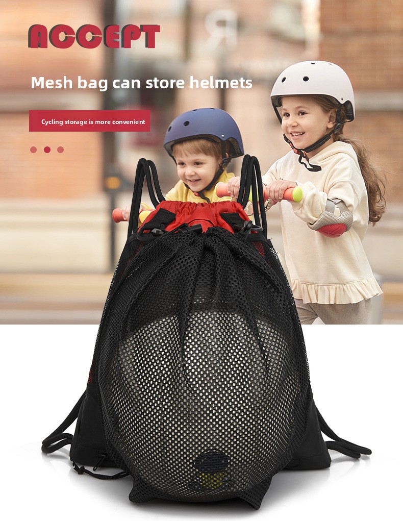 Sports Drawstring Backpack Multifunctional Mesh Bag For Sports_voghion.com
