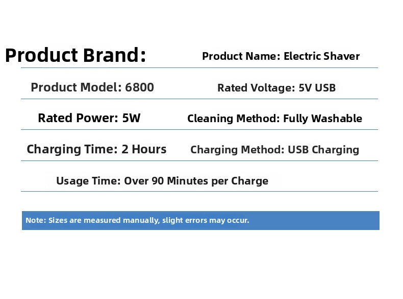 Electric Shaver Bald Head Hair Clipper Digital Display Six Blade Multi-Functional 5-in-1 Razor_voghion.com
