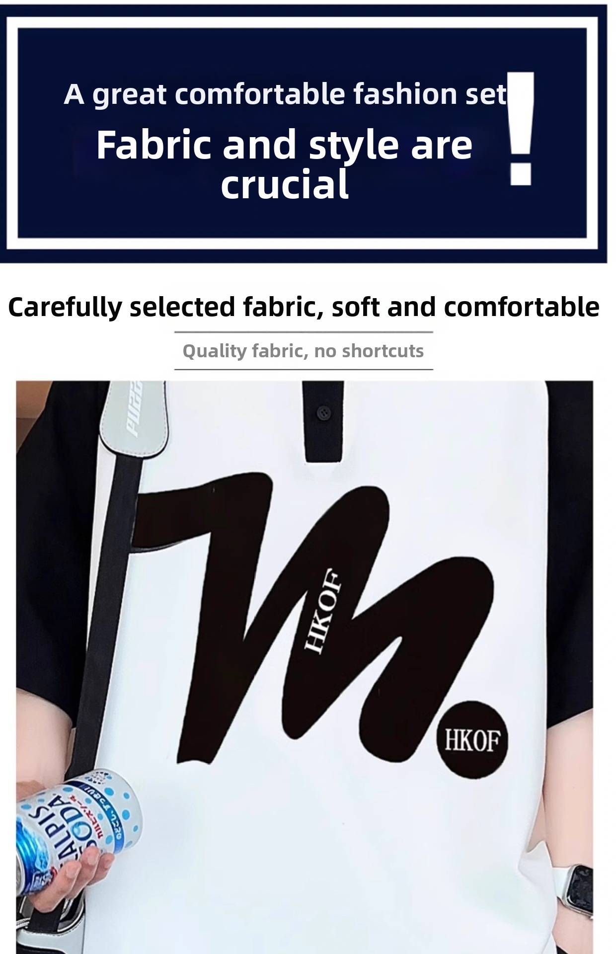 Teen Boys' Polo Shirt & Shorts Set - Breathable Cotton Casual Sportswear For Middle School Students And Youth_viptrois.com