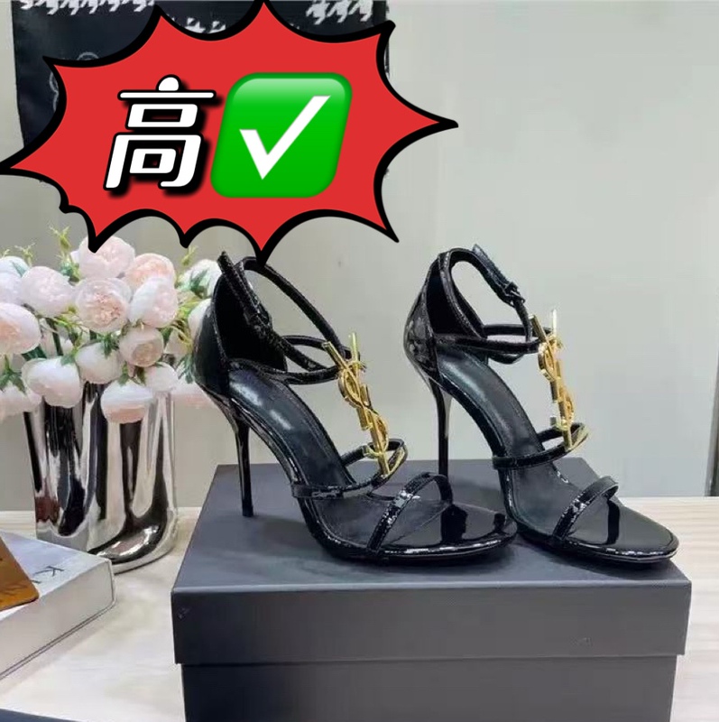 Yang Shulin's New Model 25 High-Heeled Sandals with Front Buckle, Letter Strap, Thin Heel, Round Toe, and Fashionable High Heels Yang Shulin's New Model 25 High-Heeled Sandals with Front Buckle, Letter Strap, Thin Heel, Round Toe, and Fashionable High Heels