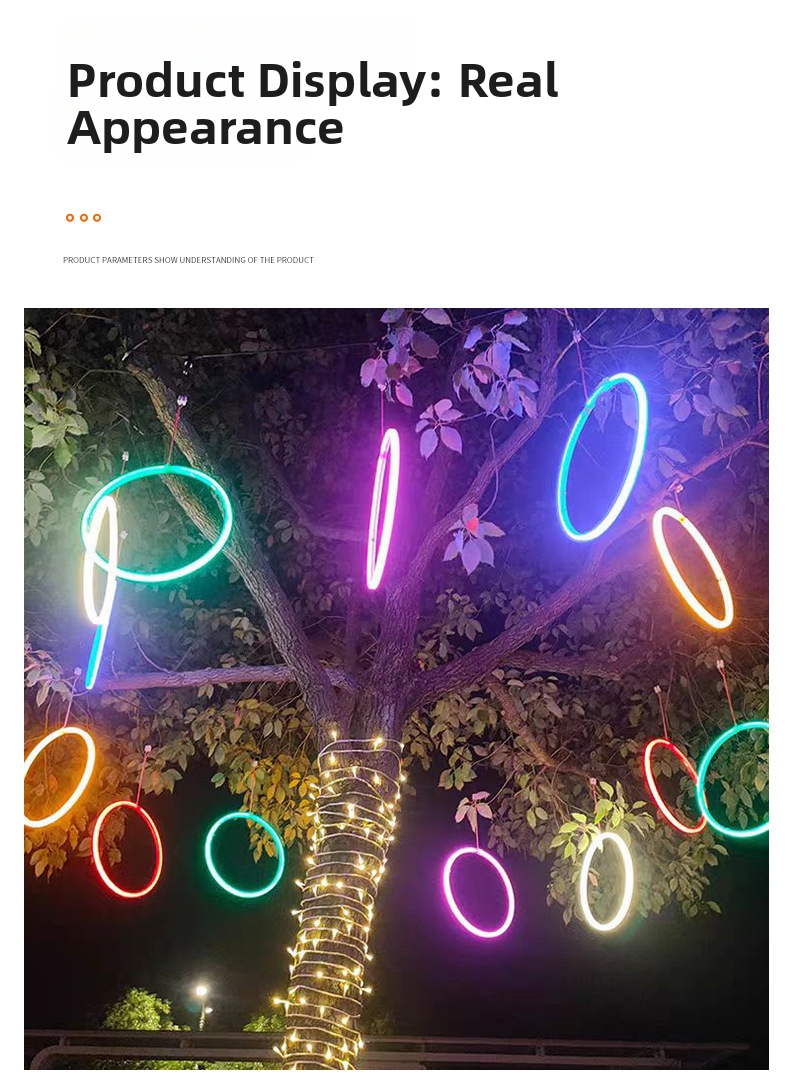 Waterproof Led Circular Light For Garden Hanging Decorations_voghion.com