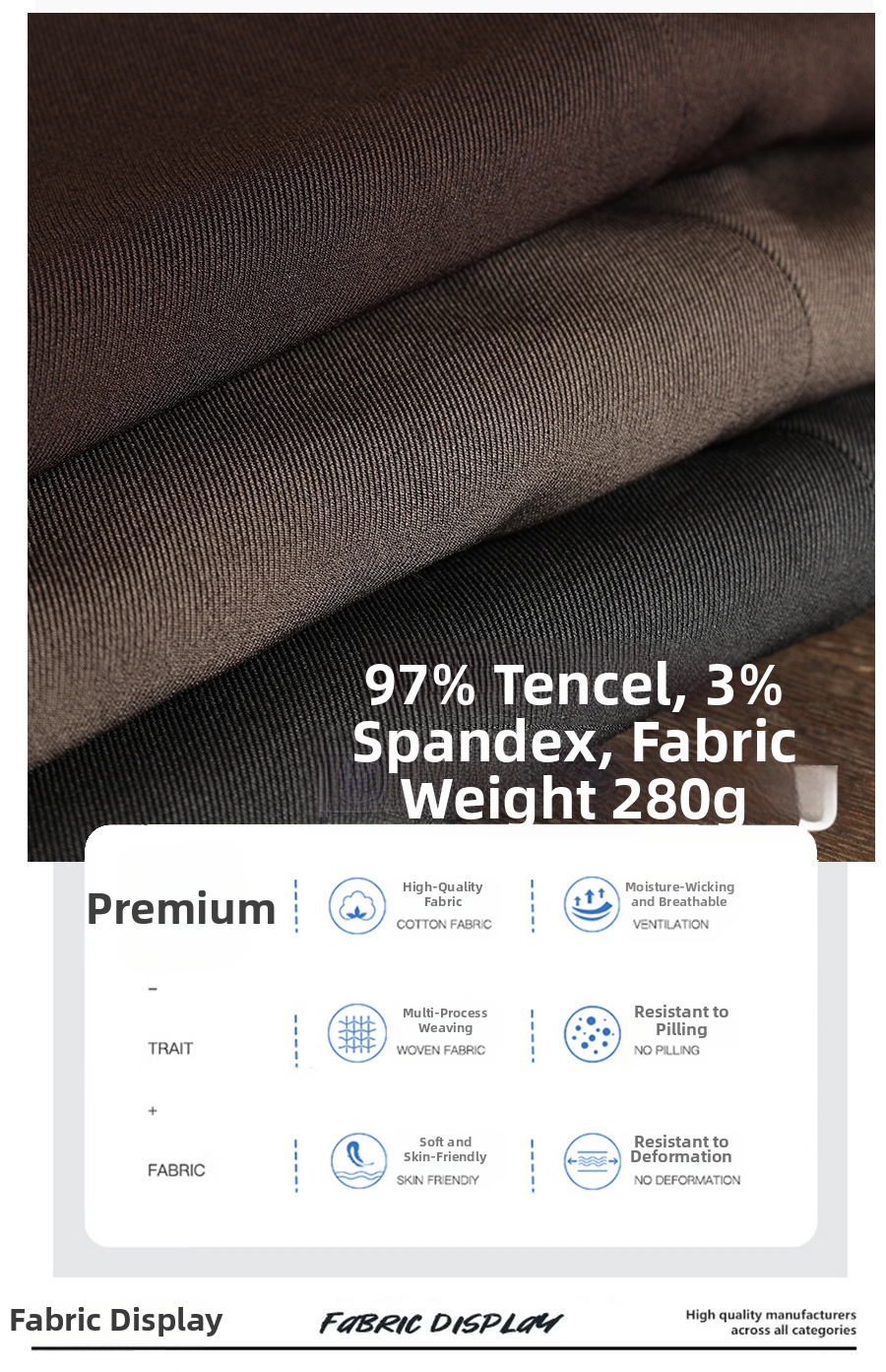 Spring/Summer Men's Casual Commuter Trousers British Style Skinny Fit Wrinkle Resistant Versatile Retro Designer Suits & Blazers_viptrois.com