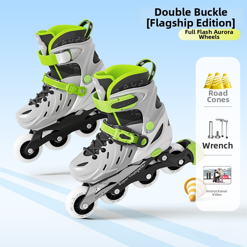 Children's Roller Skates Beginners Inline Skates For Boys And Girls With Integrated Frame Professional Sports Outdoor Equipment_voghion.com