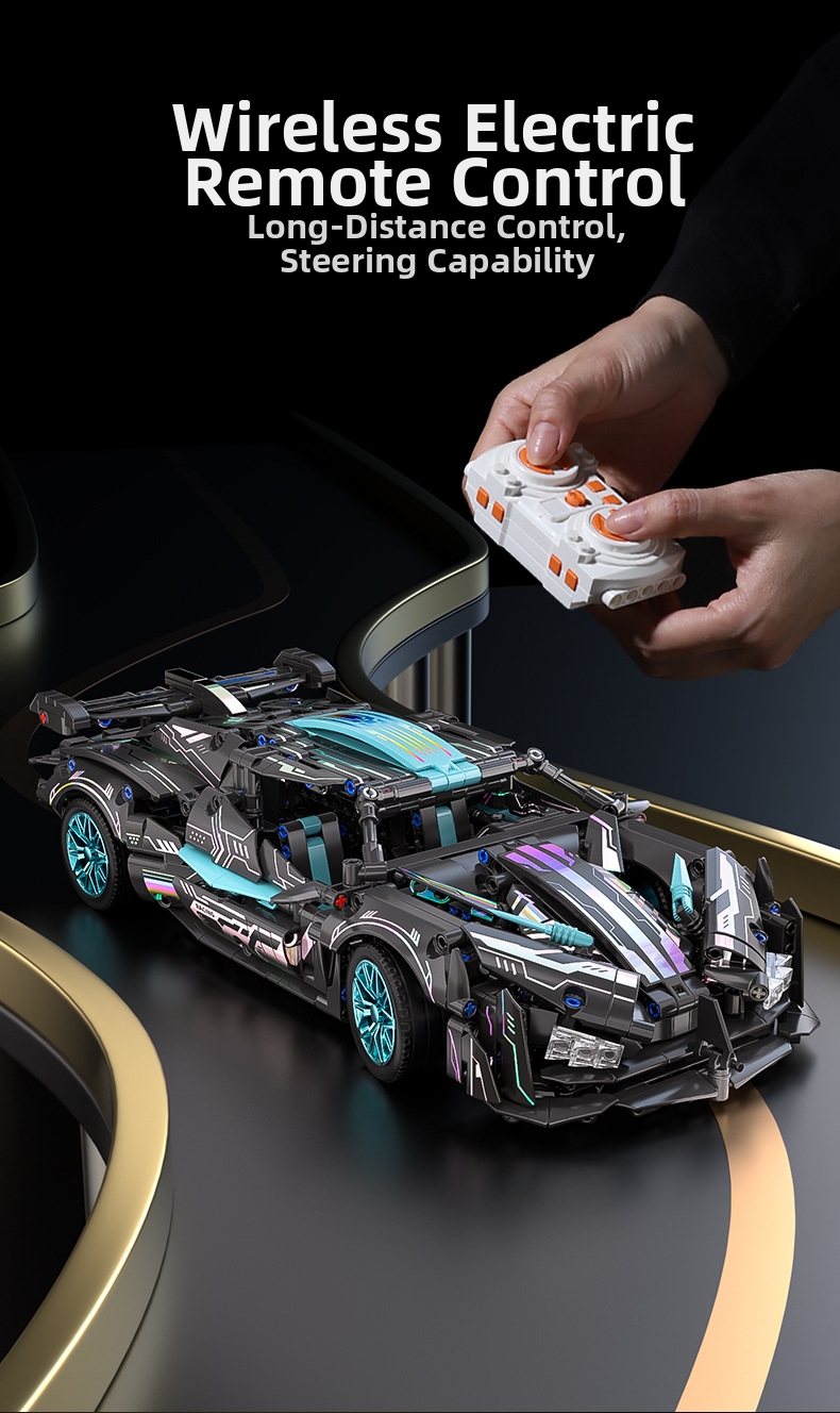 Voiture de course télécommandée en blocs de construction jouet_voghion.com