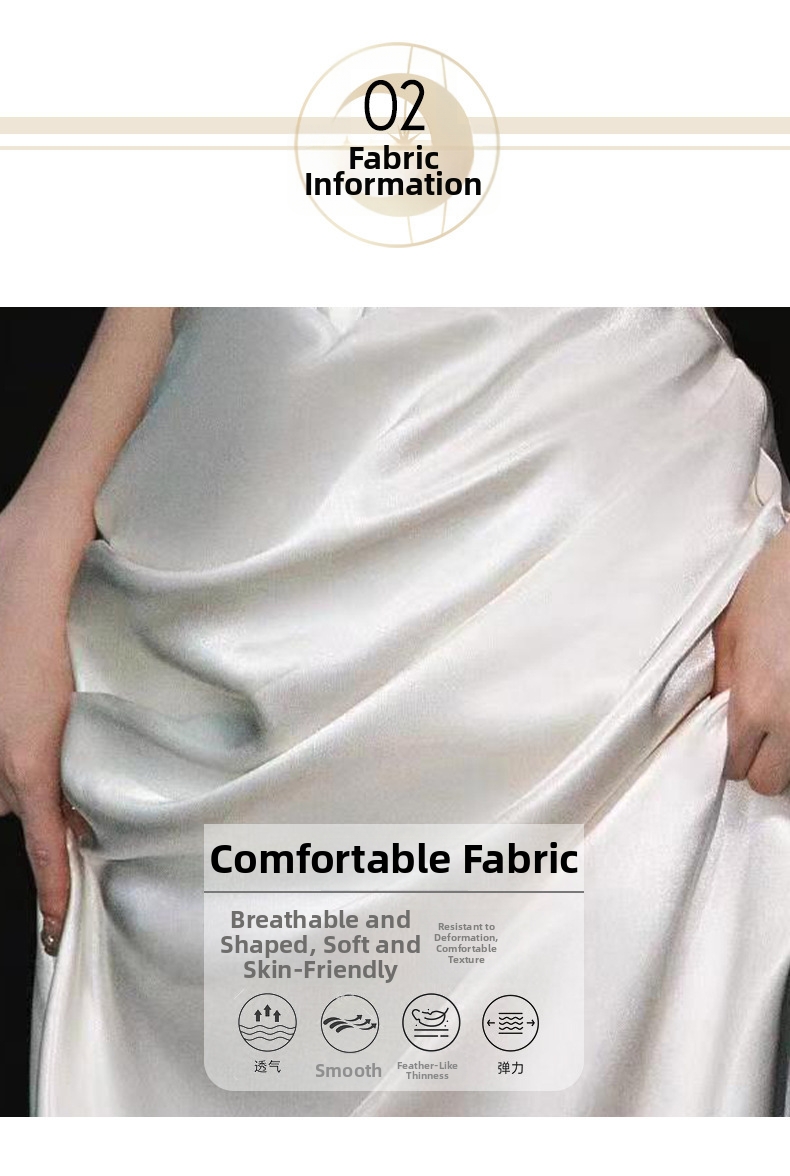 Elegant French Style Bridal Gown off the Shoulder Toast Dress Engagement Evening Banquet Women's Party Wear_ecoleips.com