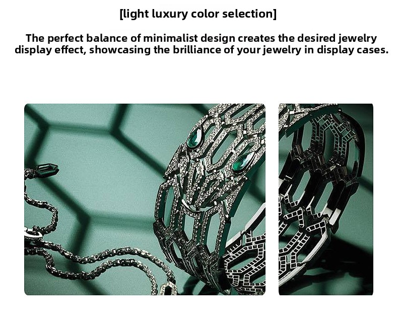 A044- (17-21) green velvet scalloped leather necklace - (xuyue) details page _