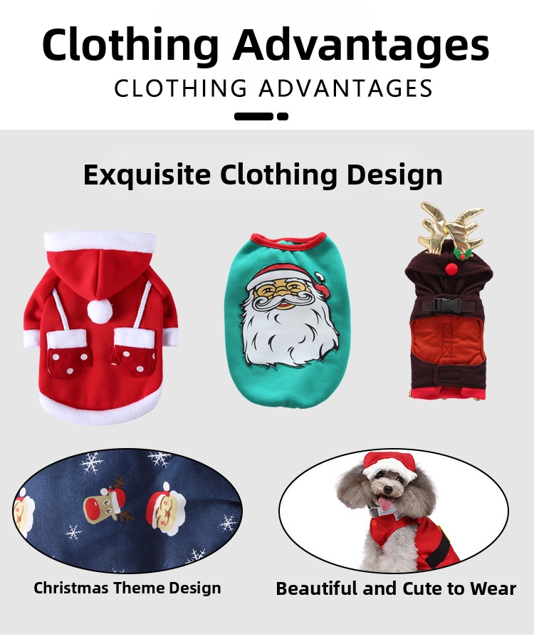 Trajes navideños, suministros para mascotas, ropa para perros, sombreros navideños para perros pequeños, medianos y grandes, bichón frisé y schnauzer._voghion.com