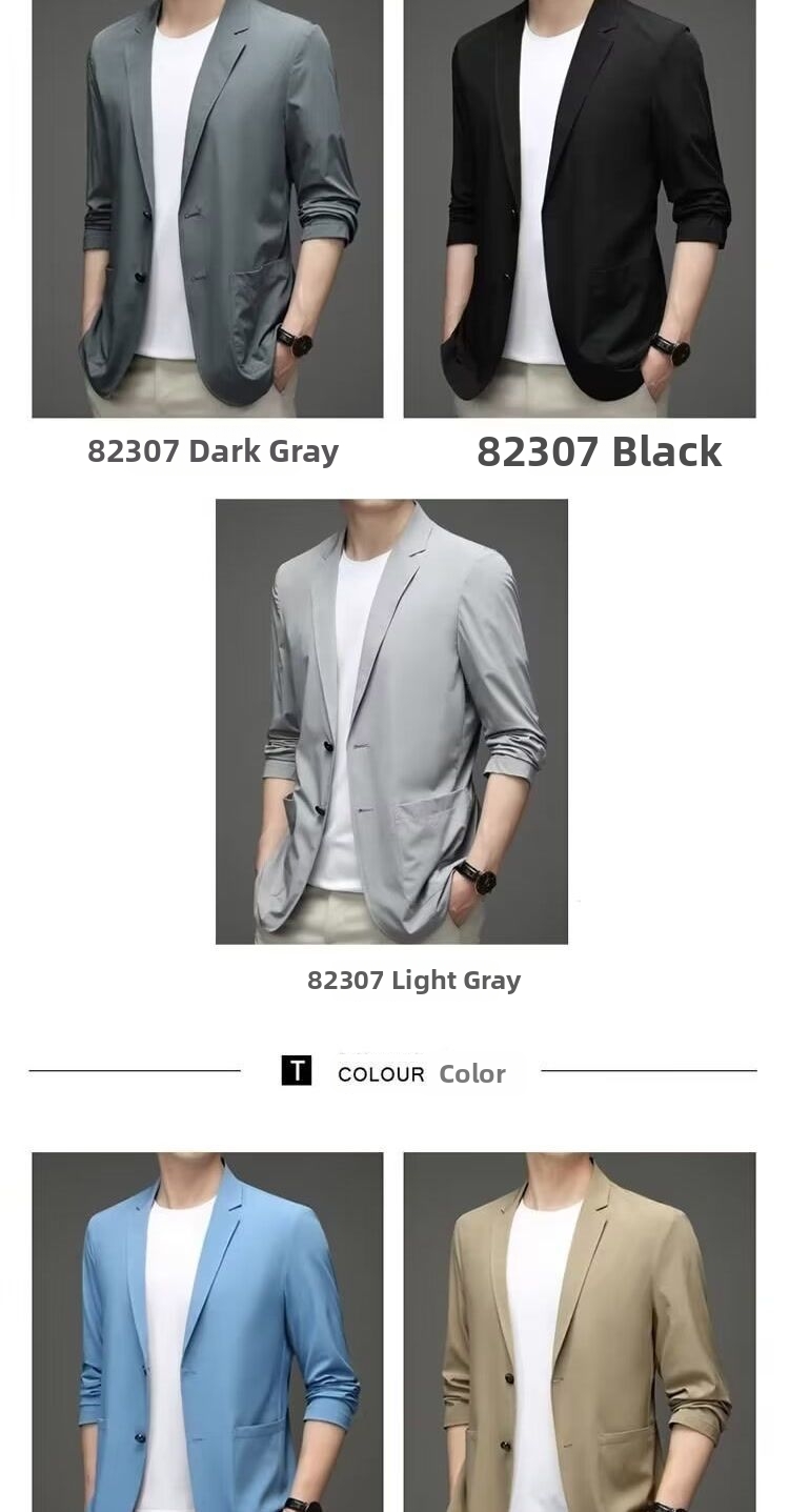 Blazer décontracté léger pour homme pour printemps été bureau_voghion.com