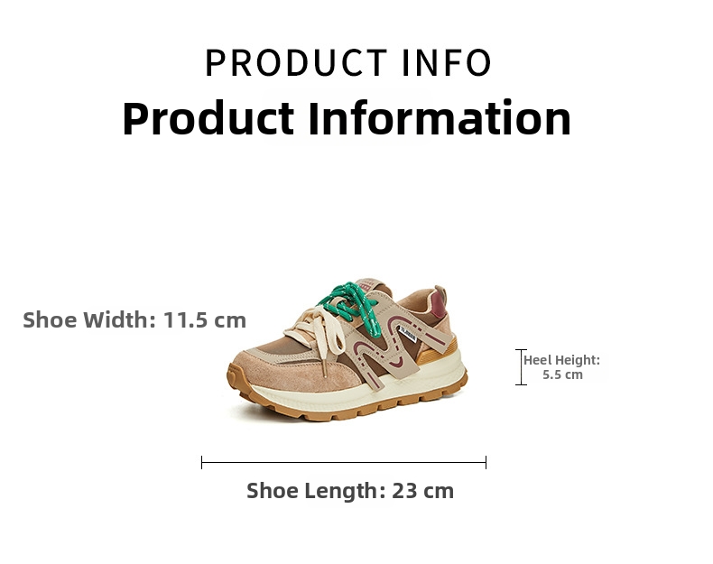Dames hardloopschoenen van echt leer met dikke zool en casual look_voghion.com