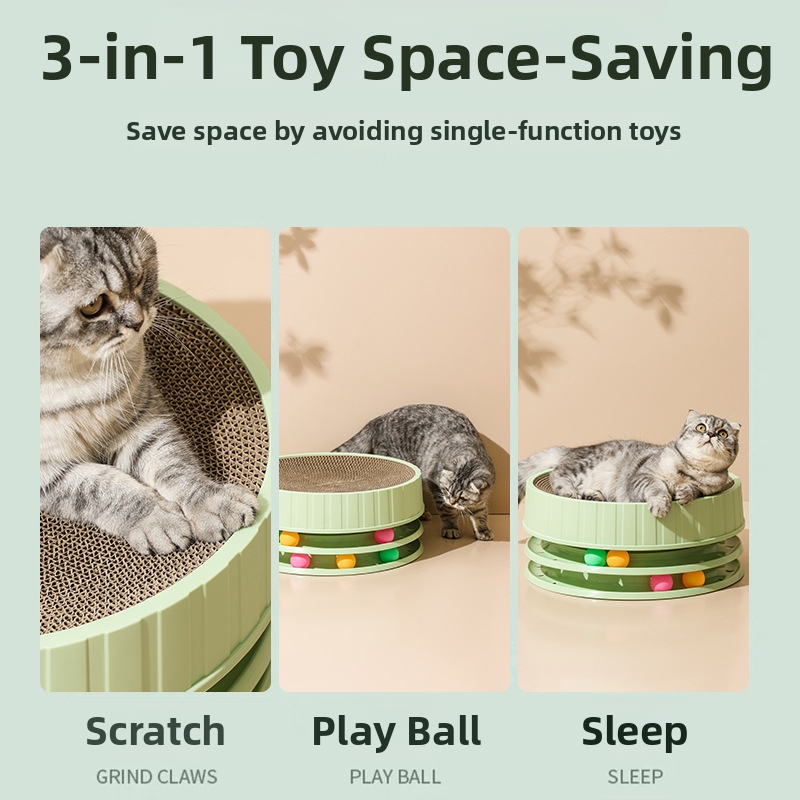 Großer runder Katzenkratzbaum, robust und verschleißfest, Katzenbett, Haustierbedarf, versandkostenfrei_voghion.com