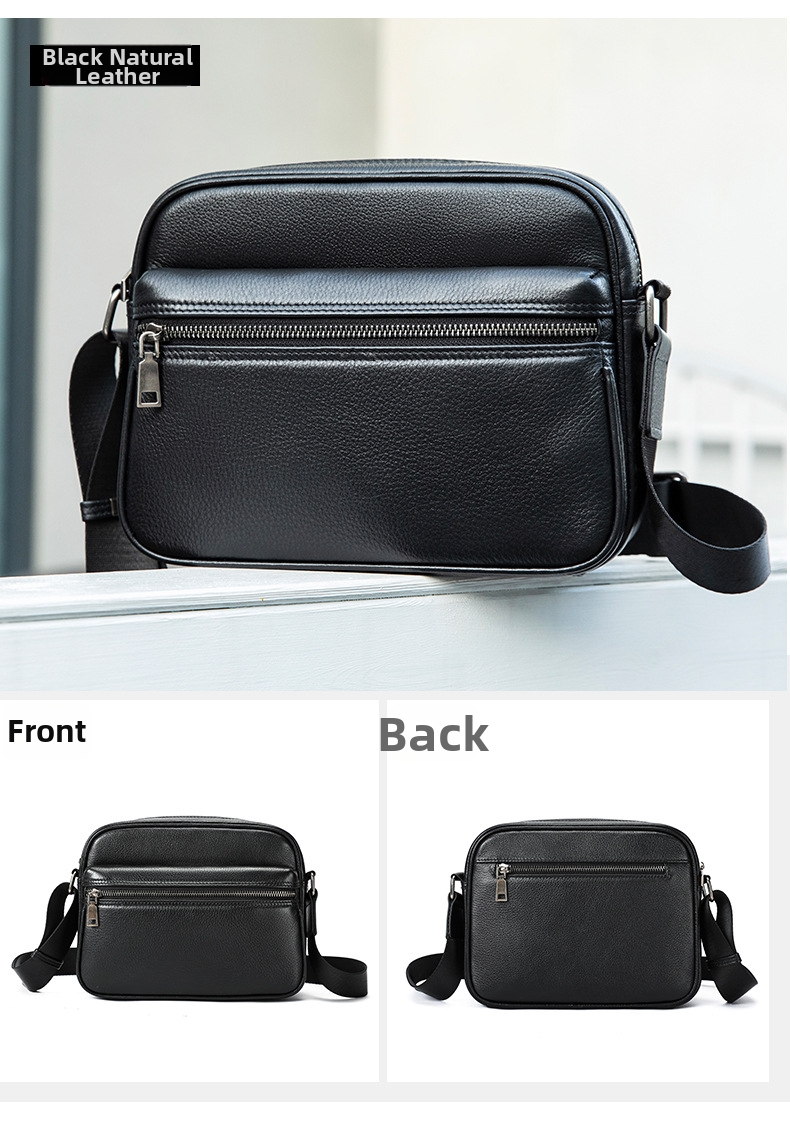 Borsa a tracolla uomo in vera pelle design orizzontale_voghion.com