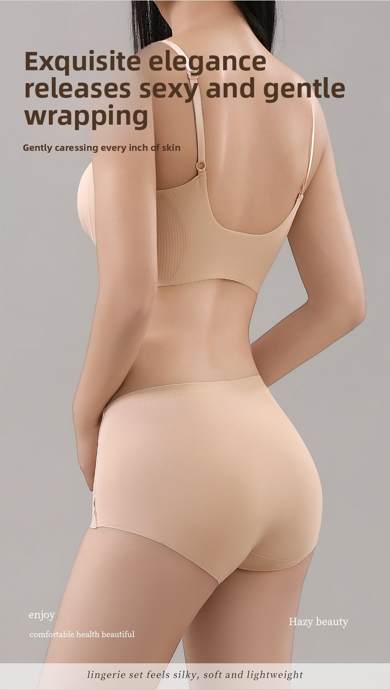 Invisible Seamless Bra And Brief Set For Women Soft Support_voghion.com