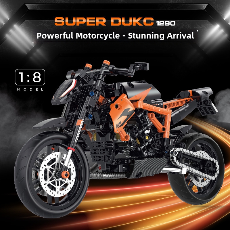 Jeu de construction de moto pour garçons 60501 17 - Cadeau tendance - Ornement d'assemblage high-tech_voghion.com