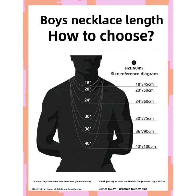 Edelsteen ketting met hanger van titaniumstaal voor dames heren_voghion.com