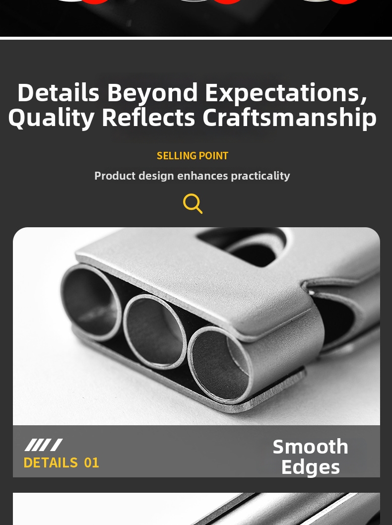 Överlevnadspipa i titan med tre rör för utomhusbruk_voghion.com