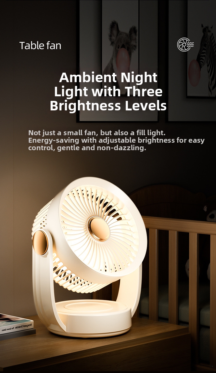 Ventilatore da tavolo usb ricaricabile con luce per ufficio_voghion.com