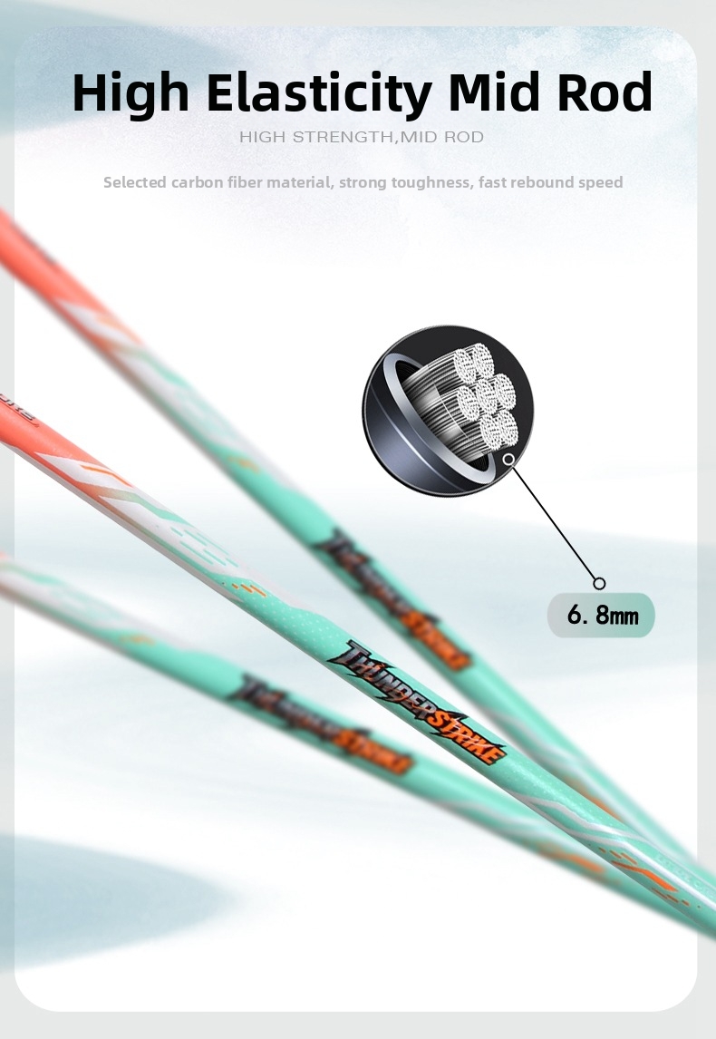 Ultralätt badmintonracket i kolfiber för tävling och träning_voghion.com
