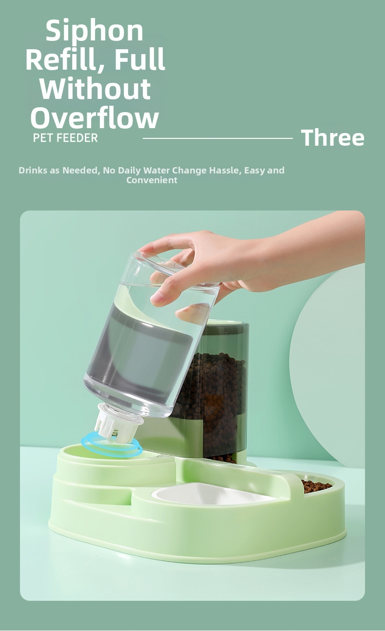 Automatic Pet Feeder And Waterer Combo For Dogs And Cats_voghion.com