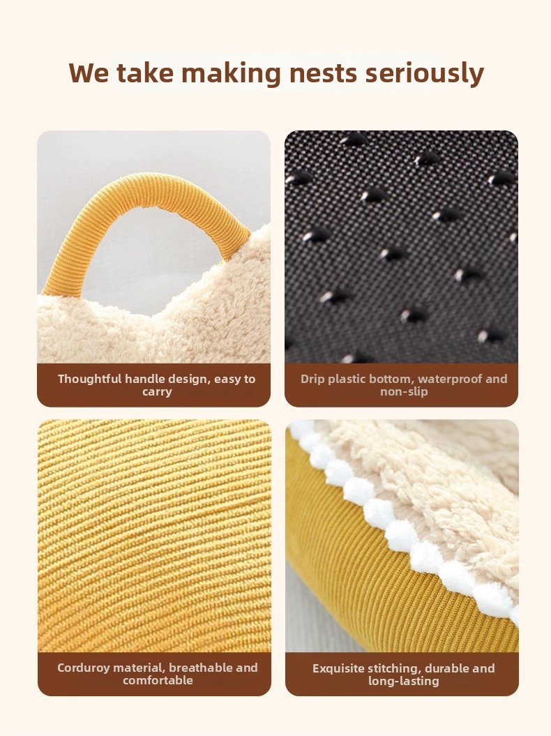 Warm Cat Bed Cloud Style Pet Sofa Thickened Dog Mat Comfortable_voghion.com