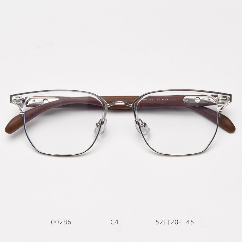 Stylish Unisex Eyewear Frames With Artistic Wood Grain Finish_voghion.com