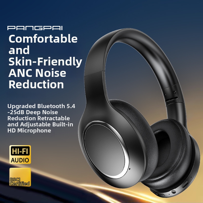 True ANC Active Noise Cancelling Headphones P6066 Over Ear Bluetooth Earphones With Long Battery Life For Music And Gaming_voghion.com