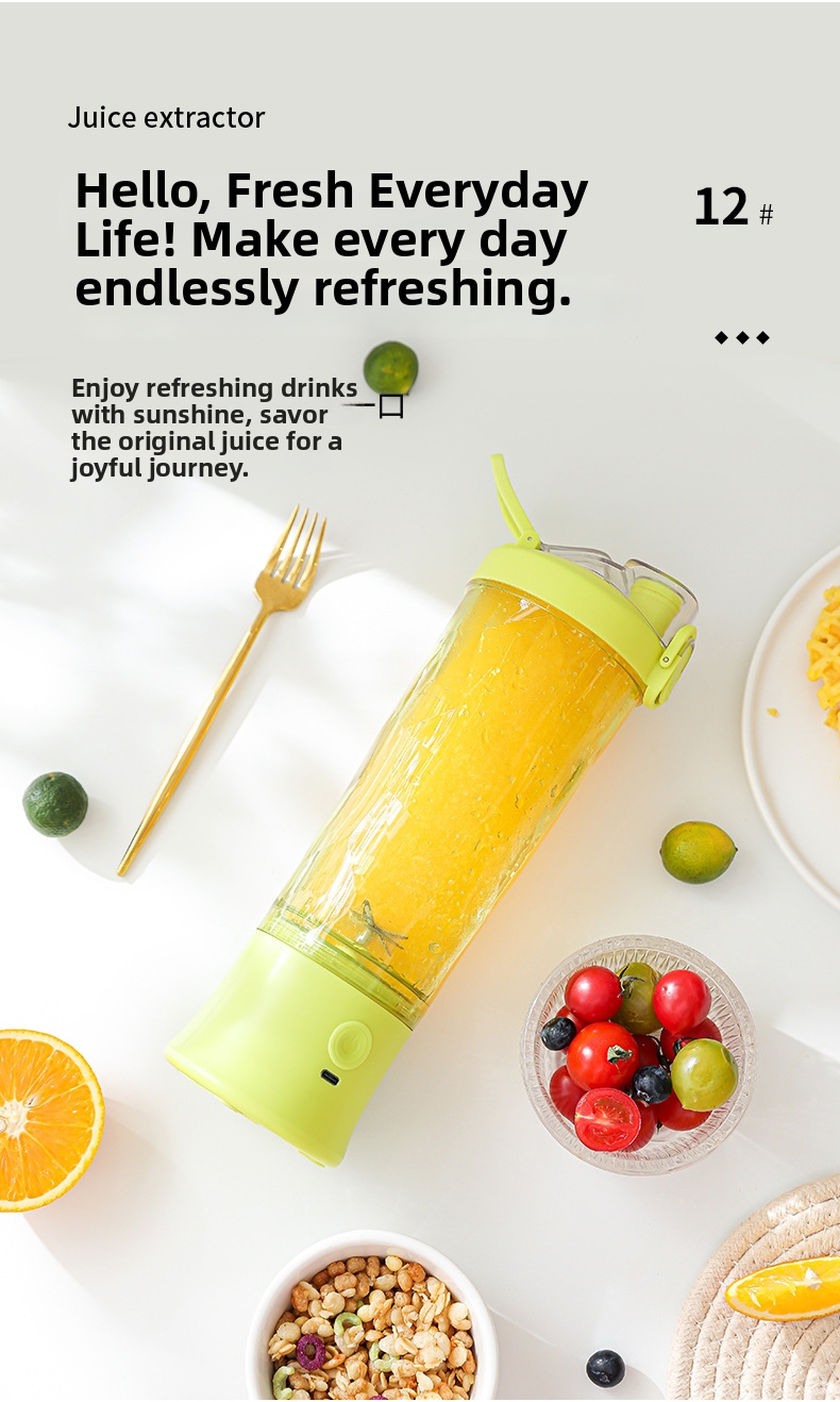 Portable Juicer Blender Cordless Rechargeable Smoothie Maker_voghion.com