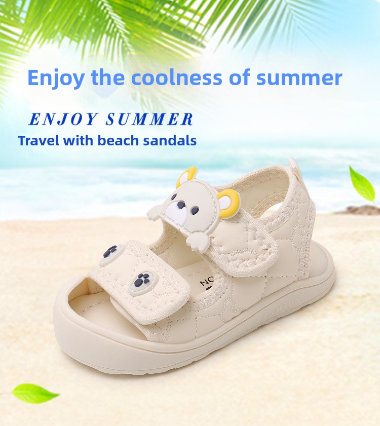 Breathable Baby Walking Sandals With Soft Sole For Beach Summer_voghion.com