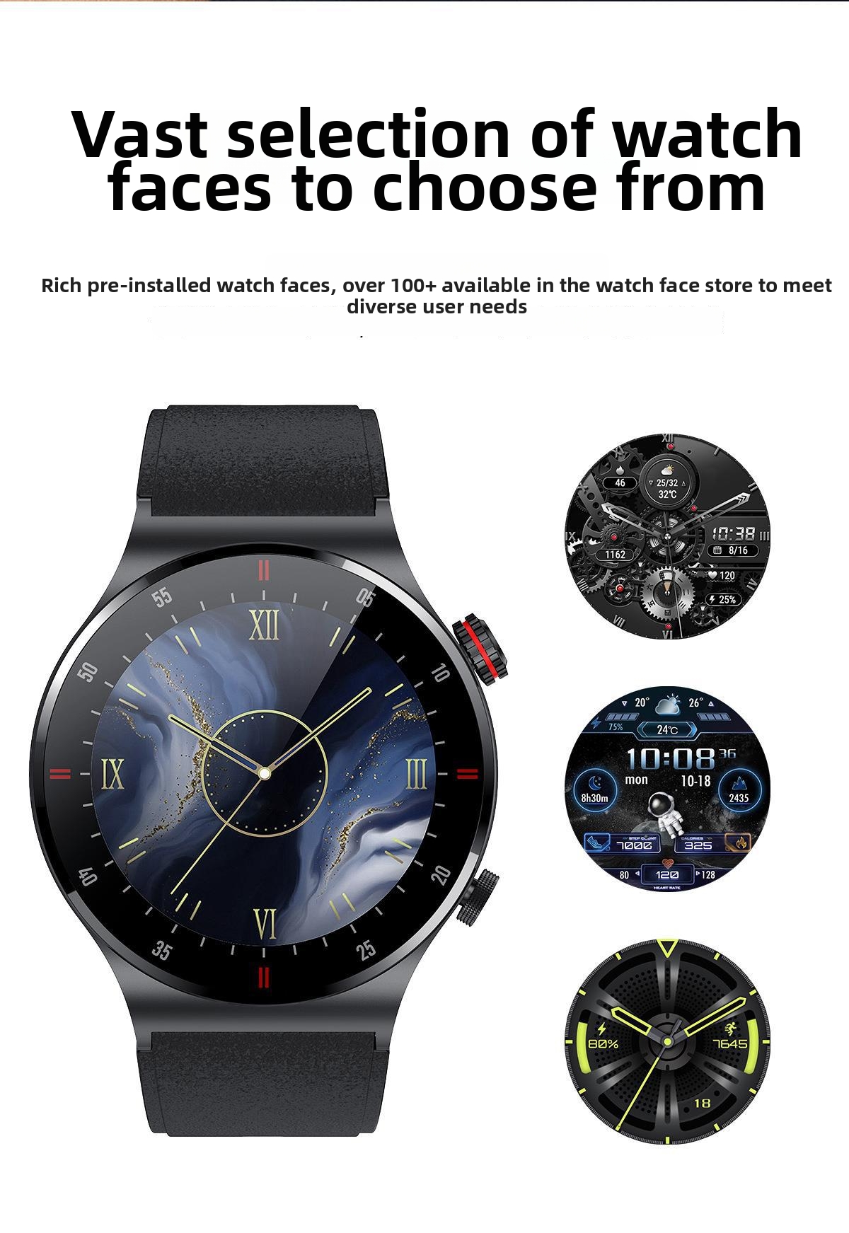 Smart Watch With Bluetooth Calling Heart Rate And Blood Pressure_voghion.com