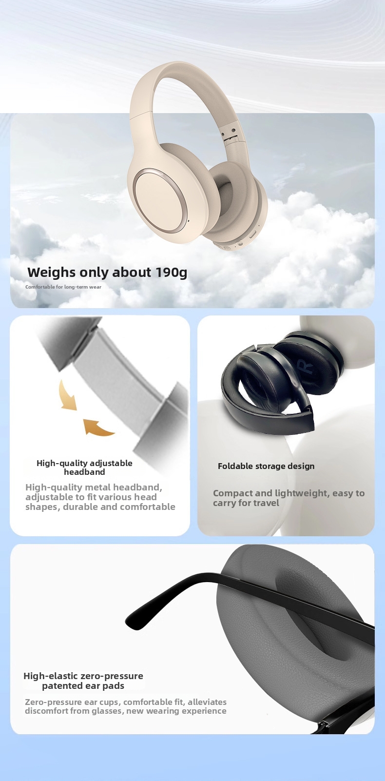 Écouteurs intra-auriculaires Bluetooth True ANC P6066 avec réduction de bruit active et longue autonomie pour la musique et les jeux._voghion.com