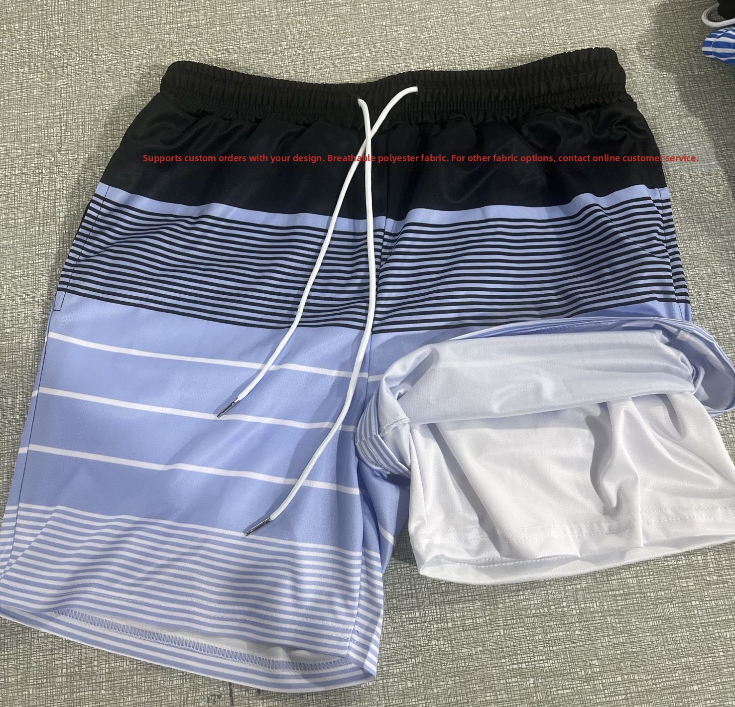 Men's Quick-dry Swim Trunks With 3d Digital Print For Summer Beach_voghion.com